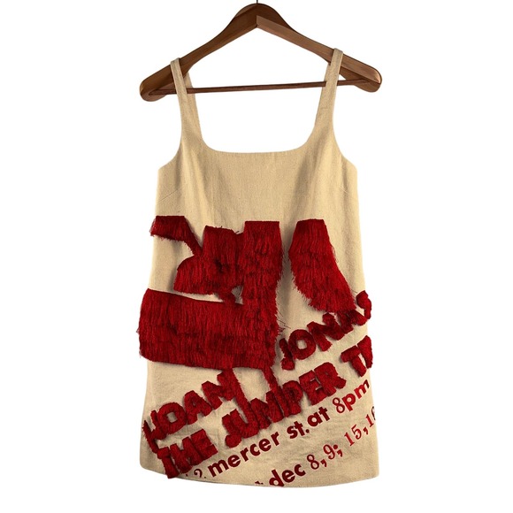 Rachel Comey Tank Mini Dress Joan Jonas Fringe Twill Red Juniper Tree $695 Sz 00 - Picture 6 of 16